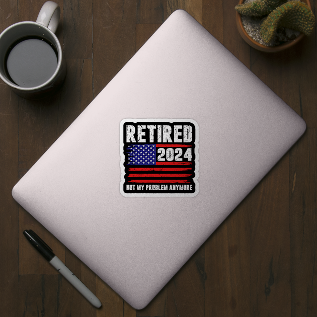 Retired 2024 Retirement by Humbas Fun Shirts